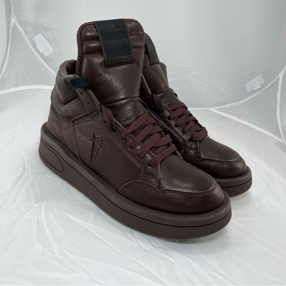 🔥 NEW With Box Size Mens 12 Converse TURBOWPN Hi Rick Owens DRKSHDW Clay